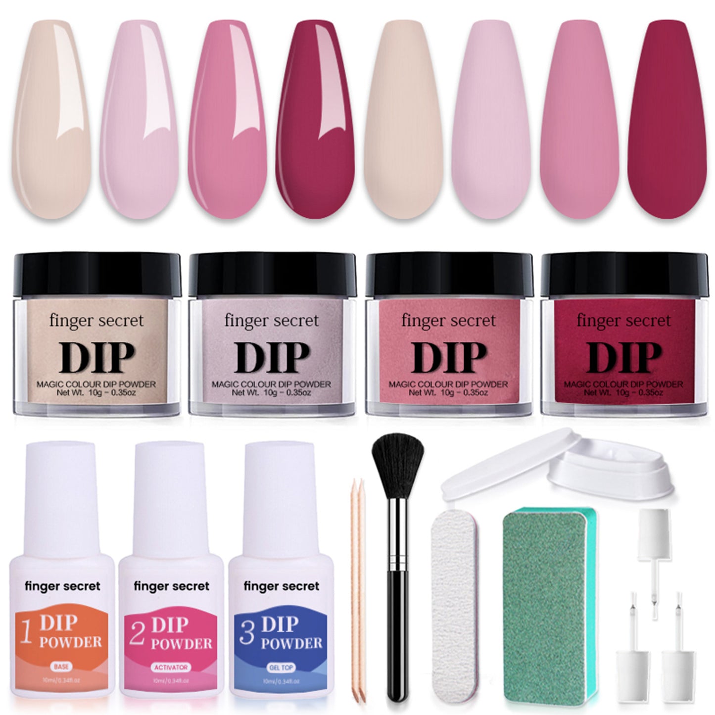 Nail Art Powder Starter Kit,DIY Manicure at Home