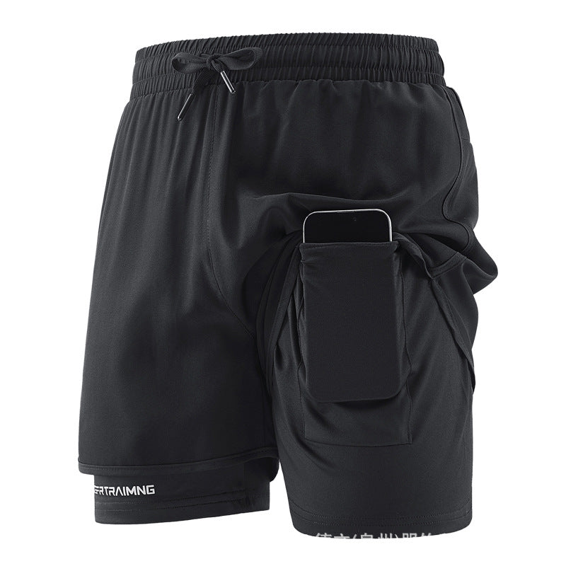 🔥Big Promotion 49% OFF💥Men's 2 in 1 Stretch Active Quick Dry Gym Running Shorts With Liner