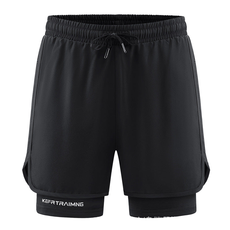 🔥Big Promotion 49% OFF💥Men's 2 in 1 Stretch Active Quick Dry Gym Running Shorts With Liner