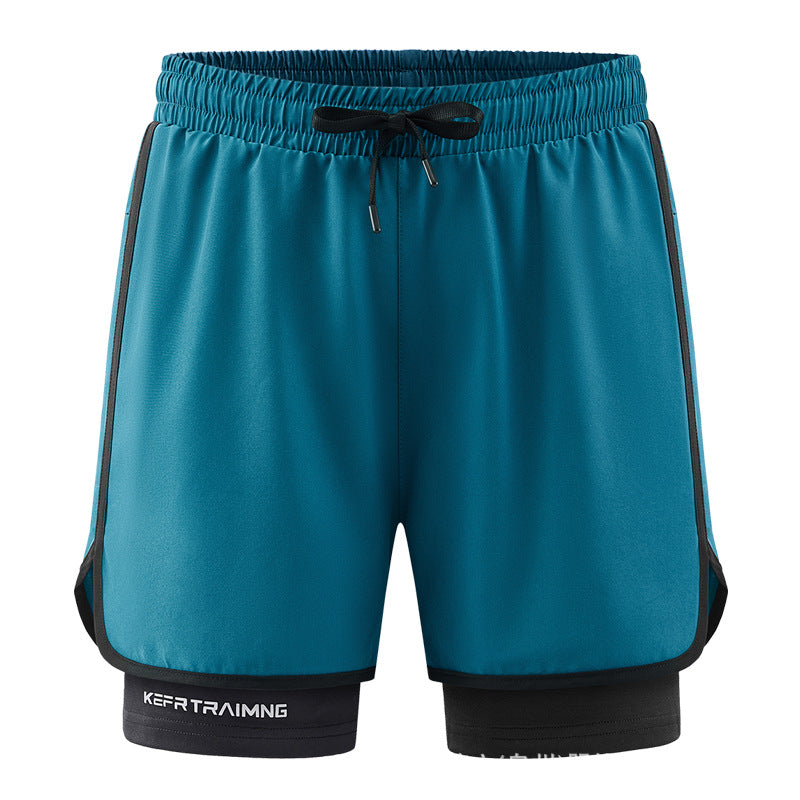 🔥Big Promotion 49% OFF💥Men's 2 in 1 Stretch Active Quick Dry Gym Running Shorts With Liner