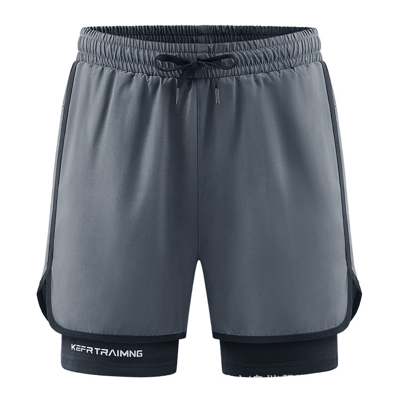 🔥Big Promotion 49% OFF💥Men's 2 in 1 Stretch Active Quick Dry Gym Running Shorts With Liner