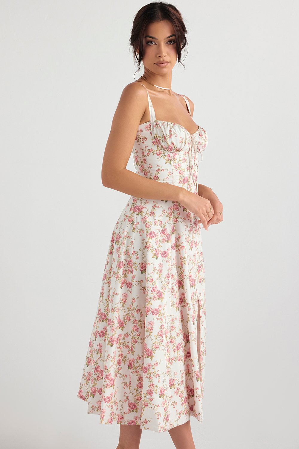 PRINT BUSTIER SUNDRESS