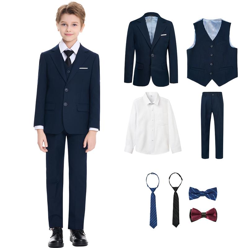 🎉Limited Time 50% OFF🔥8 Piece Boys Suit Set, Formal Slim Fit Boys Suit