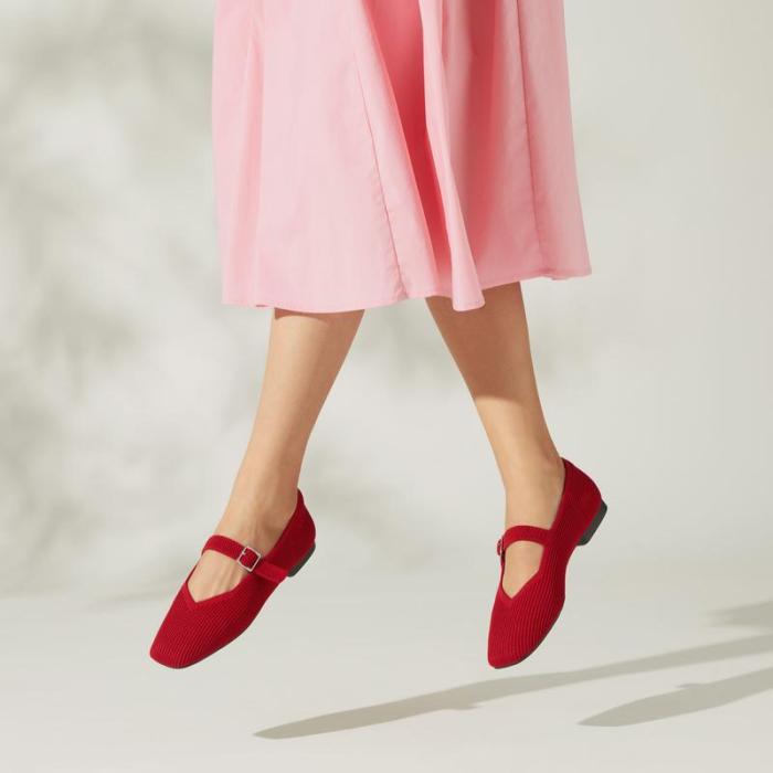 VIVAIA Woman's Eco-Friendly Square-Toe Mary-Jane