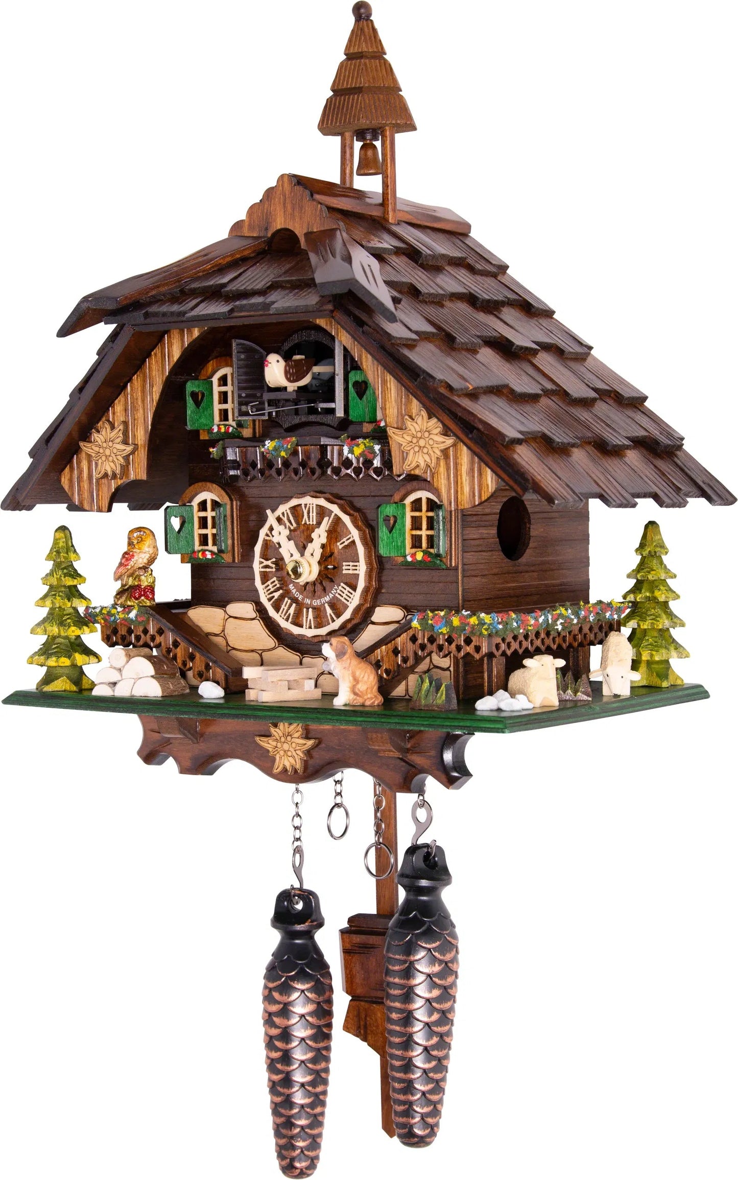 Cuckoo Clock Saint Bernhard Hut - Quartz Chalet 32cm - Cuckoo-Palace