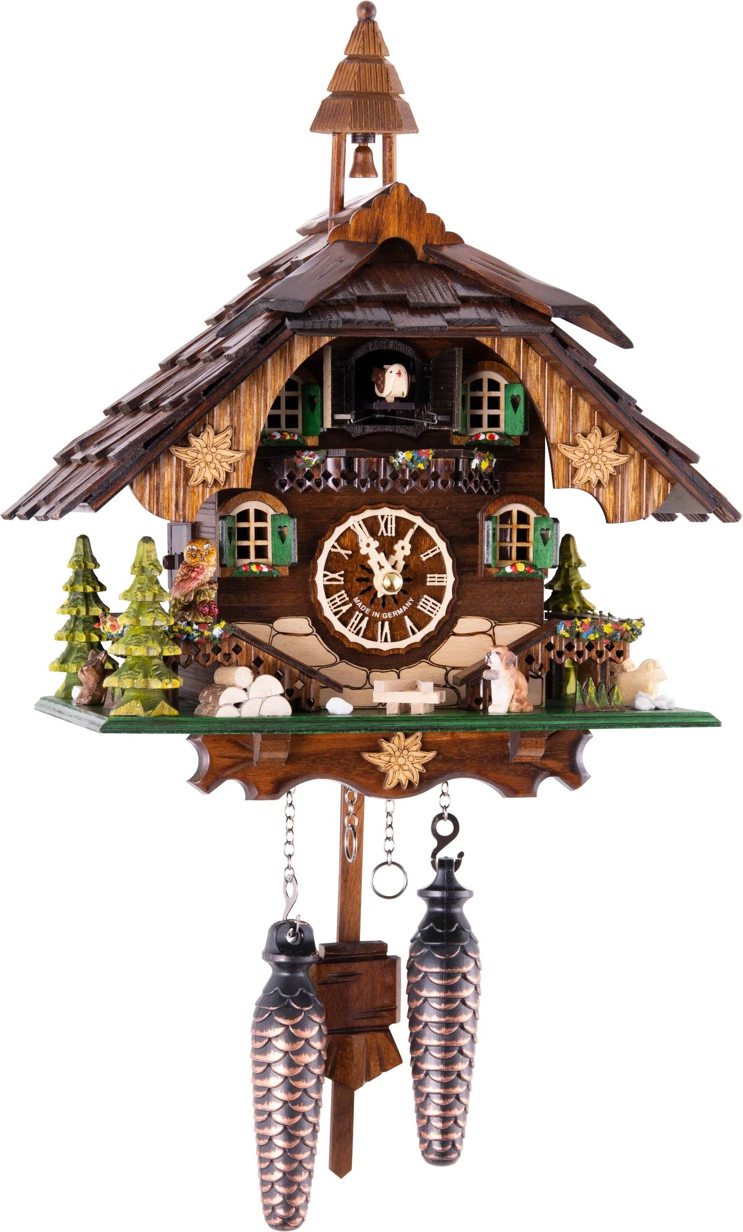 Cuckoo Clock Saint Bernhard Hut - Quartz Chalet 32cm - Cuckoo-Palace