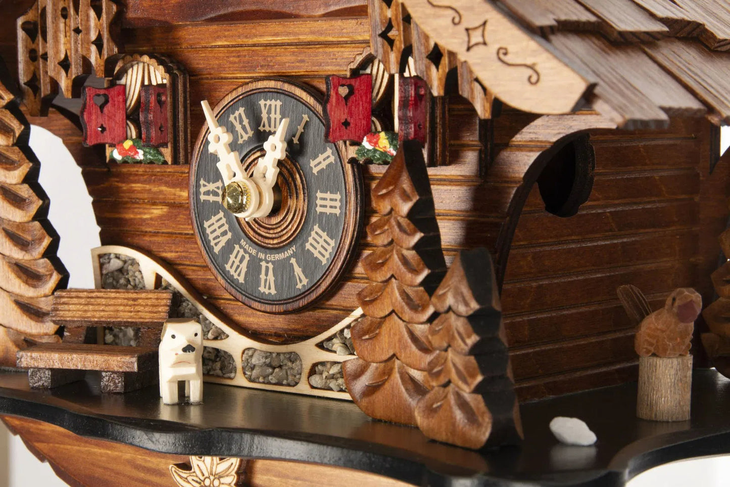 Cuckoo Clock Bavarian Wildalm Hut - Quartz Chalet 25cm - Engstler