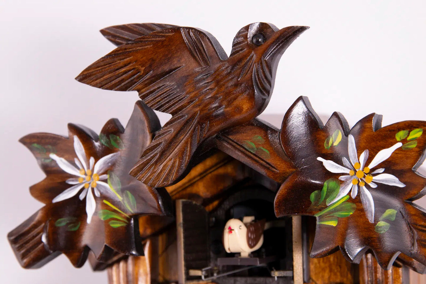 Cuckoo Clock Bavaria - Quartz Carved 22cm - Engstler