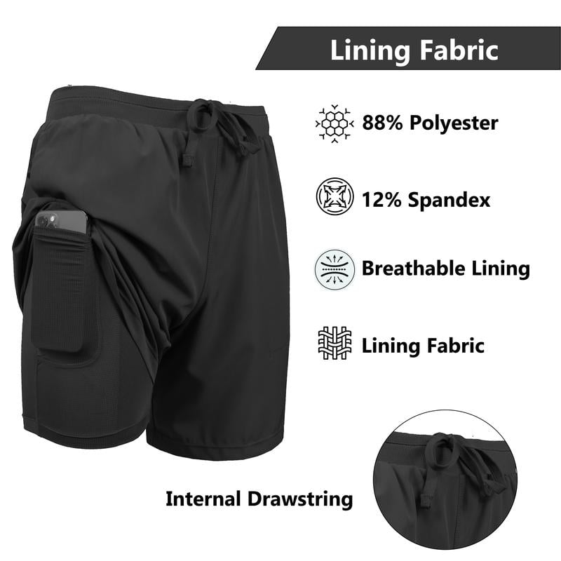 🔥Big Promotion 49% OFF💥Men's 2 in 1 Stretch Active Quick Dry Gym Running Shorts With Liner