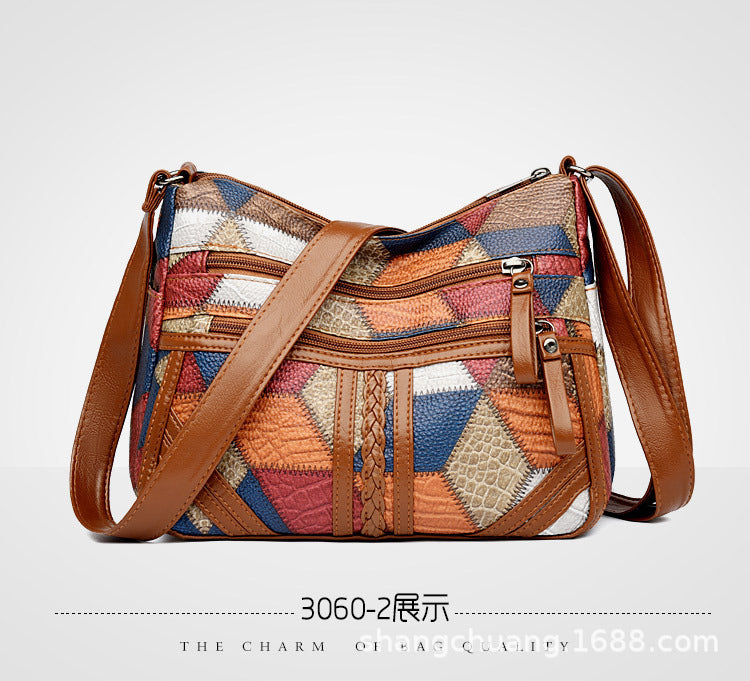 2024 new fashion large-capacity multi-layer casual crossbody bag