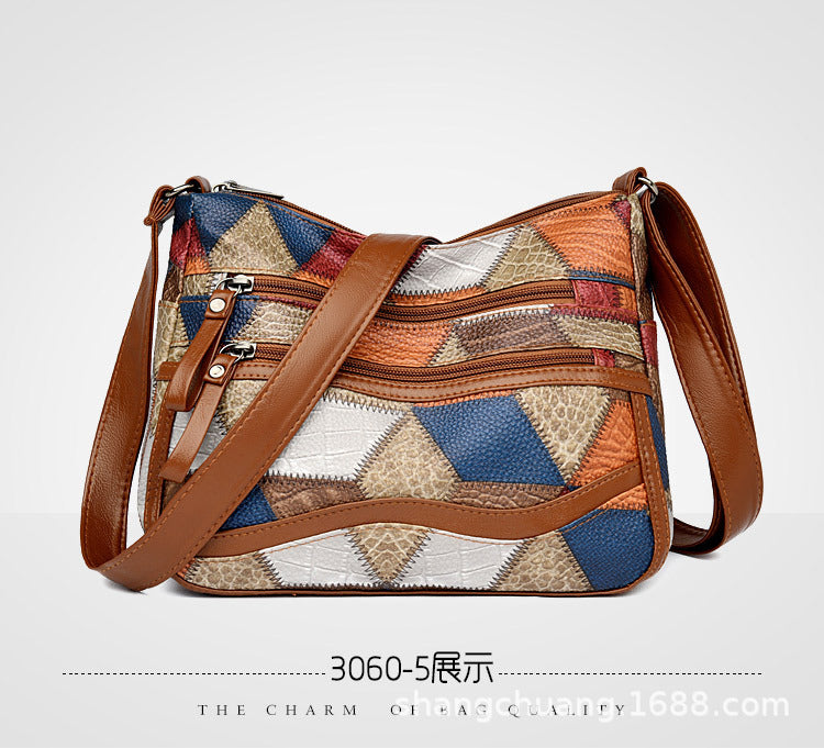 2024 new fashion large-capacity multi-layer casual crossbody bag