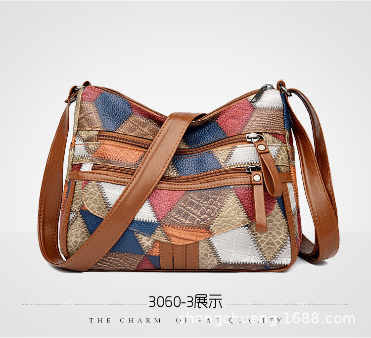 2024 new fashion large-capacity multi-layer casual crossbody bag