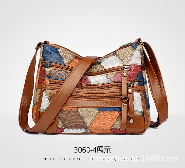 2024 new fashion large-capacity multi-layer casual crossbody bag