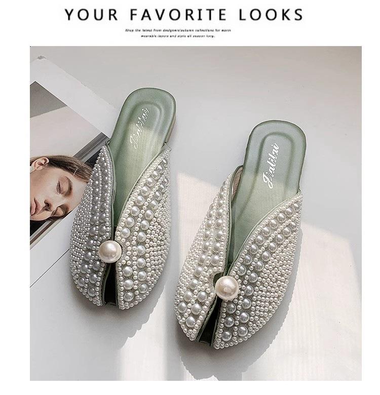 Lazy fish mouth sandals and half slippers