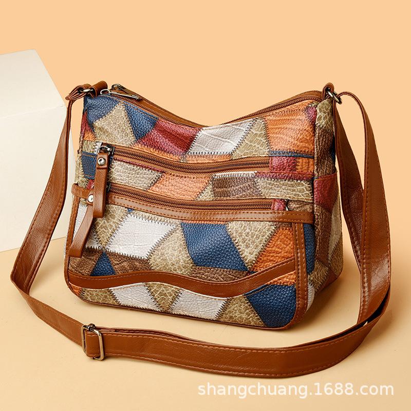 2024 new fashion large-capacity multi-layer casual crossbody bag