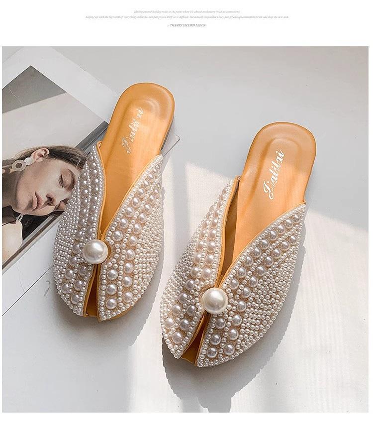 Lazy fish mouth sandals and half slippers