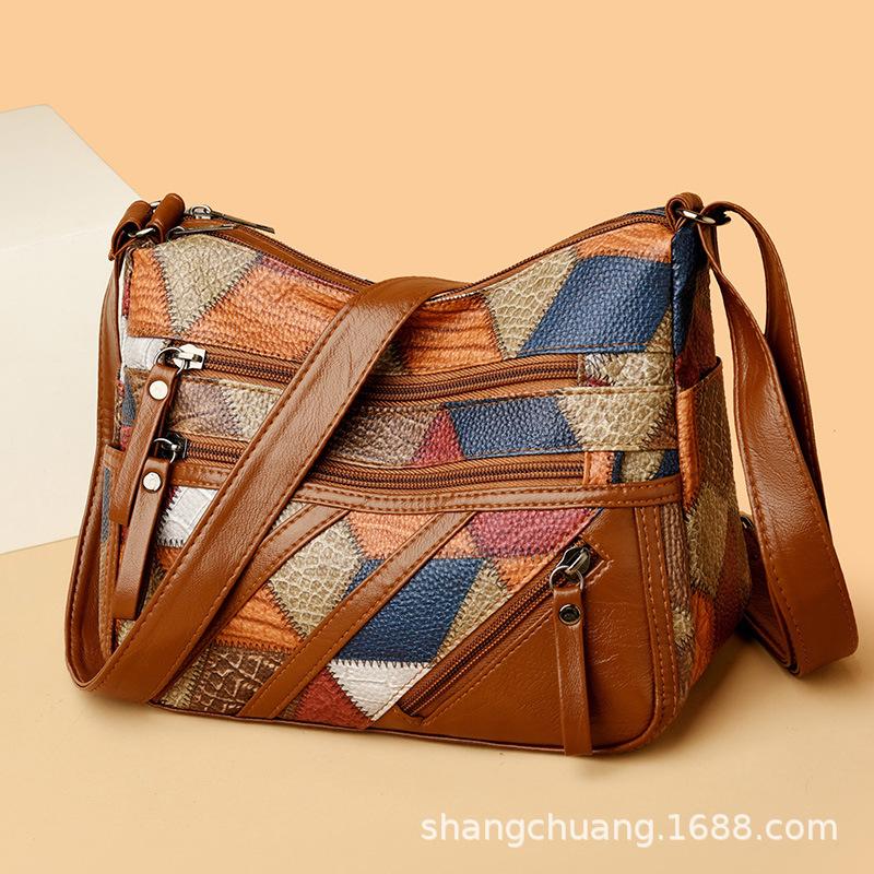 2024 new fashion large-capacity multi-layer casual crossbody bag