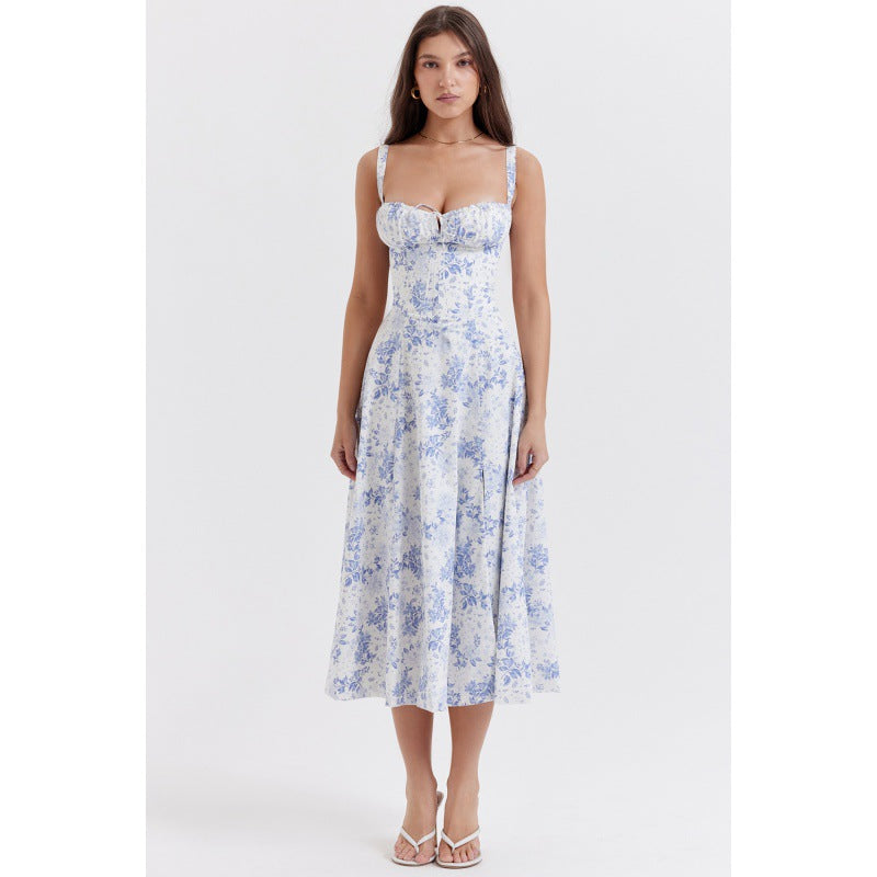 PRINT BUSTIER SUNDRESS