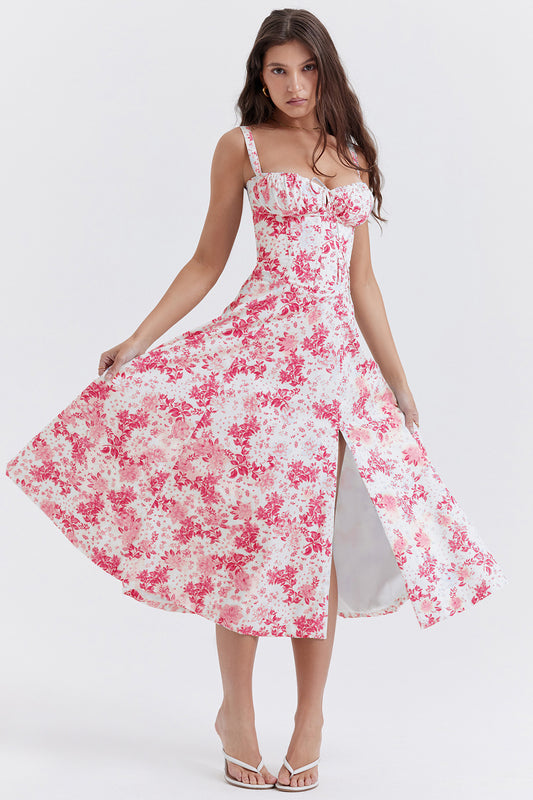 PRINT BUSTIER SUNDRESS