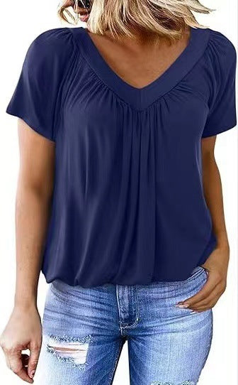 🔥Mother's Day Pre-sale - 50% OFF🔥Women's Casual Summer Short Sleeve V Neck Tops T-shirts
