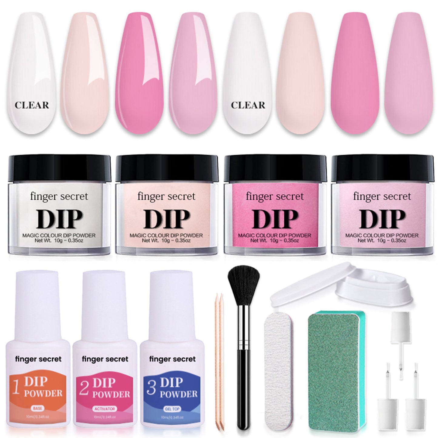 Nail Art Powder Starter Kit，DIY Manicure at Home