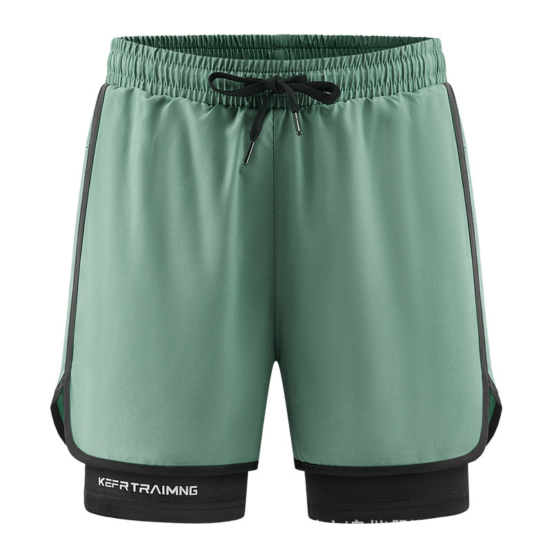 🔥Big Promotion 49% OFF💥Men's 2 in 1 Stretch Active Quick Dry Gym Running Shorts With Liner