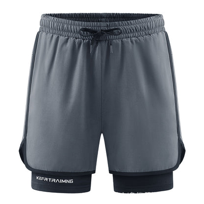 🔥Big Promotion 49% OFF💥Men's 2 in 1 Stretch Active Quick Dry Gym Running Shorts With Liner
