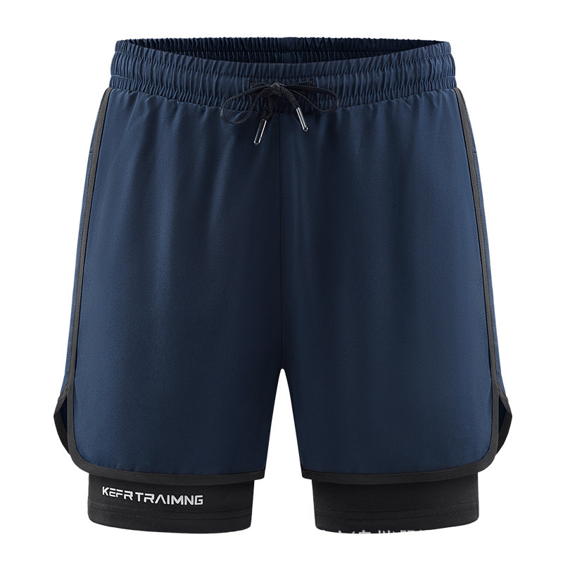 🔥Big Promotion 49% OFF💥Men's 2 in 1 Stretch Active Quick Dry Gym Running Shorts With Liner