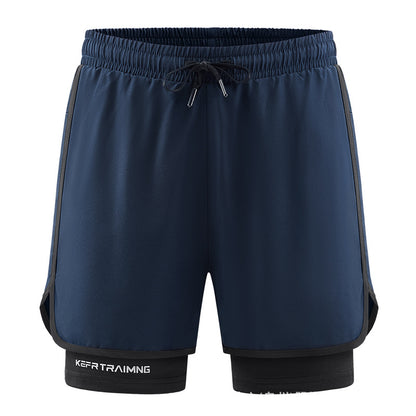 🔥Big Promotion 49% OFF💥Men's 2 in 1 Stretch Active Quick Dry Gym Running Shorts With Liner
