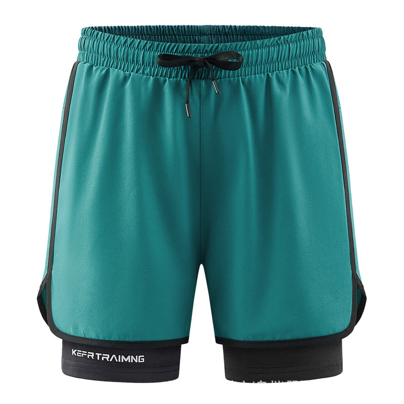 🔥Big Promotion 49% OFF💥Men's 2 in 1 Stretch Active Quick Dry Gym Running Shorts With Liner