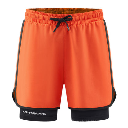🔥Big Promotion 49% OFF💥Men's 2 in 1 Stretch Active Quick Dry Gym Running Shorts With Liner