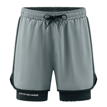 🔥Big Promotion 49% OFF💥Men's 2 in 1 Stretch Active Quick Dry Gym Running Shorts With Liner