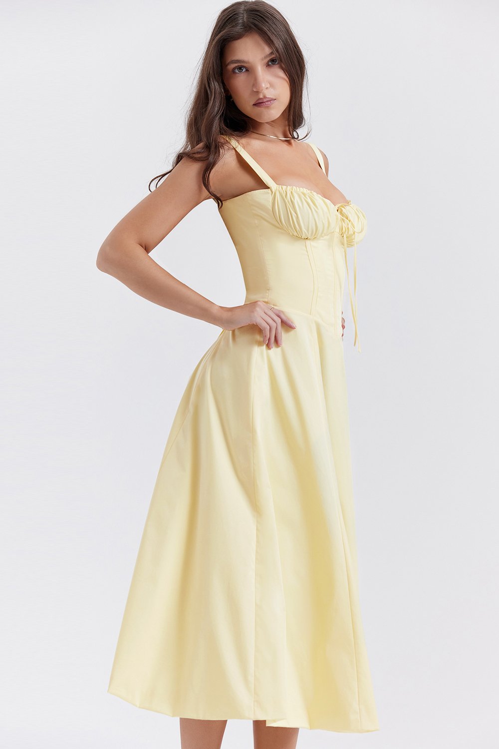 PRINT BUSTIER SUNDRESS