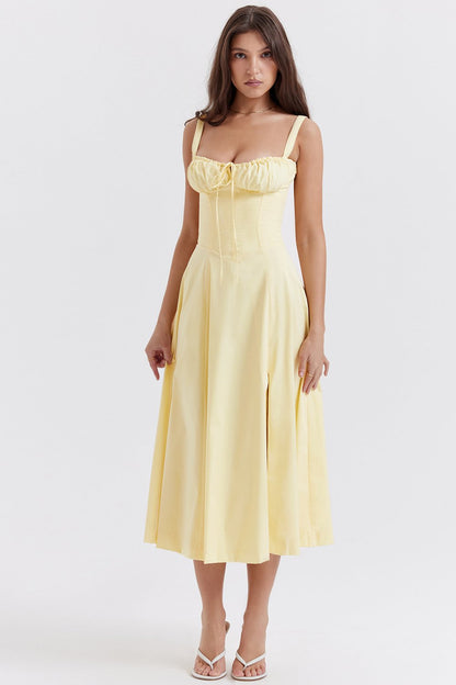 PRINT BUSTIER SUNDRESS