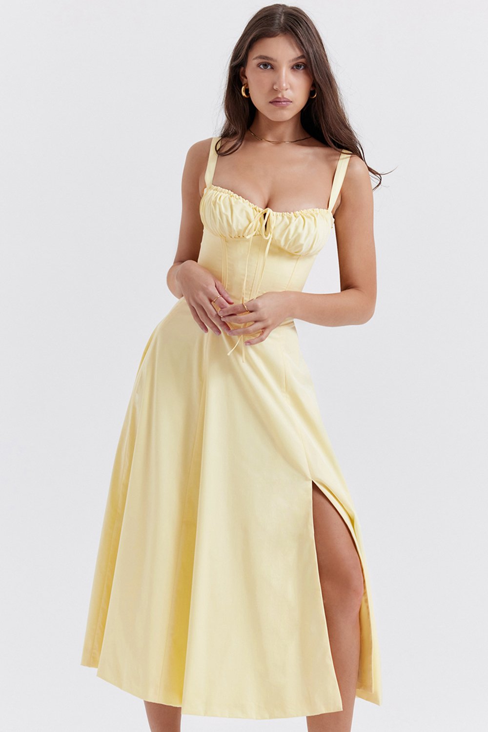 PRINT BUSTIER SUNDRESS