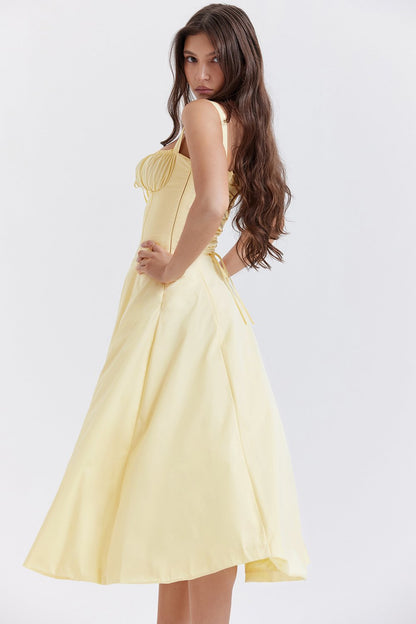 PRINT BUSTIER SUNDRESS