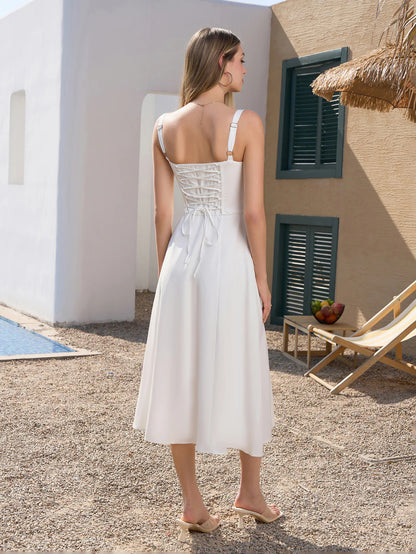 🔥🌸Spring Special Sale 49% off 💐💐Ruched Bust Split Thigh Cami Dress