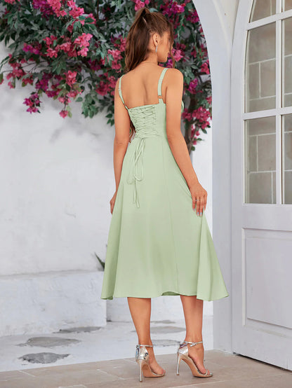 🔥🌸Spring Special Sale 49% off 💐💐Ruched Bust Split Thigh Cami Dress