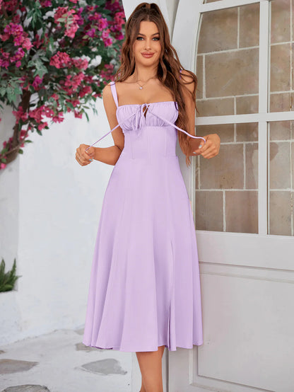 🔥🌸Spring Special Sale 49% off 💐💐Ruched Bust Split Thigh Cami Dress