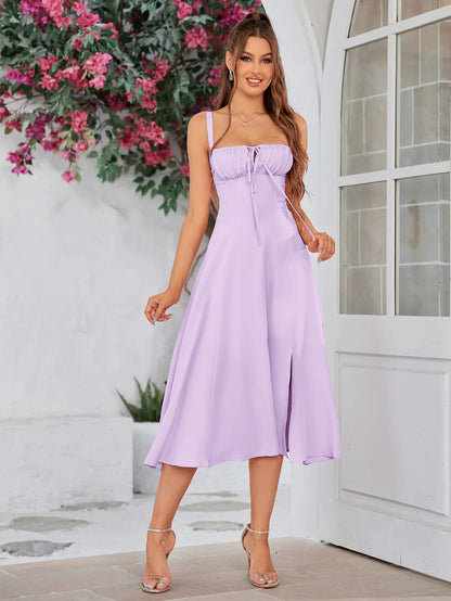 🔥🌸Spring Special Sale 49% off 💐💐Ruched Bust Split Thigh Cami Dress