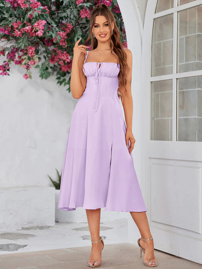 🔥🌸Spring Special Sale 49% off 💐💐Ruched Bust Split Thigh Cami Dress