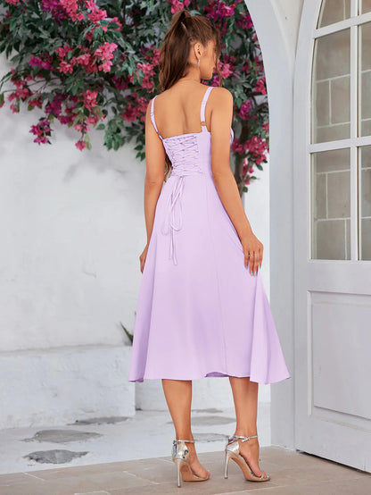 🔥🌸Spring Special Sale 49% off 💐💐Ruched Bust Split Thigh Cami Dress