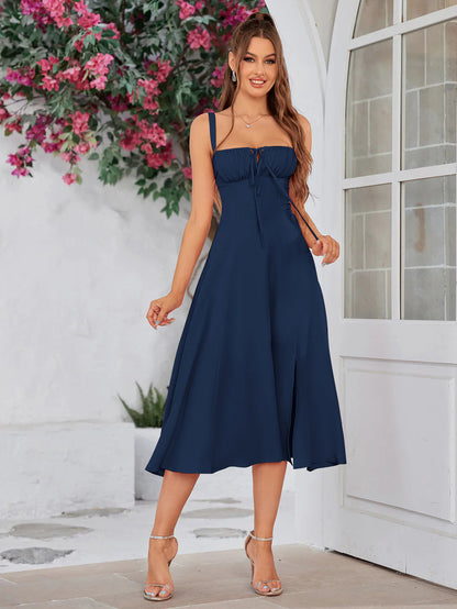🔥🌸Spring Special Sale 49% off 💐💐Ruched Bust Split Thigh Cami Dress