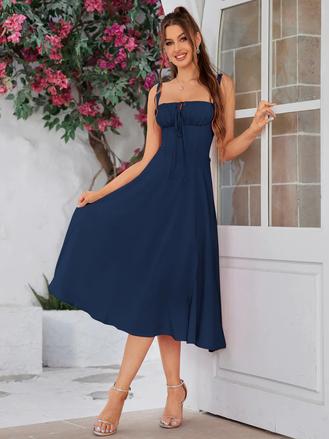 🔥🌸Spring Special Sale 49% off 💐💐Ruched Bust Split Thigh Cami Dress