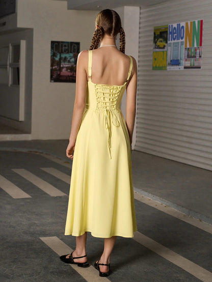 🔥🌸Spring Special Sale 49% off 💐💐Ruched Bust Split Thigh Cami Dress