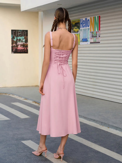 🔥🌸Spring Special Sale 49% off 💐💐Ruched Bust Split Thigh Cami Dress
