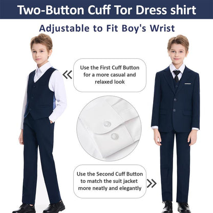 🎉Limited Time 50% OFF🔥8 Piece Boys Suit Set, Formal Slim Fit Boys Suit