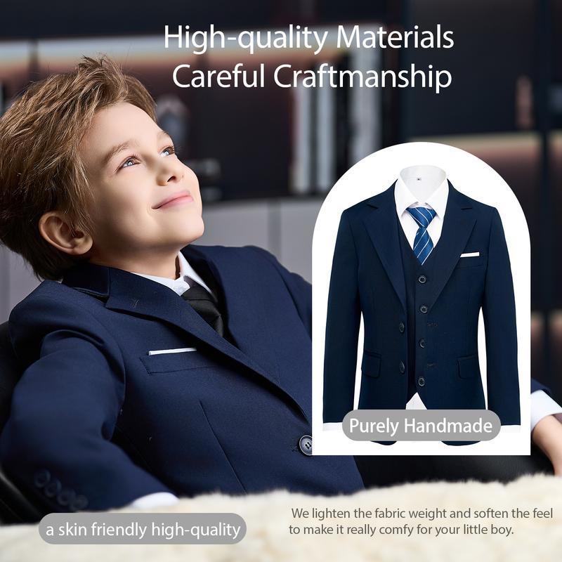 🎉Limited Time 50% OFF🔥8 Piece Boys Suit Set, Formal Slim Fit Boys Suit