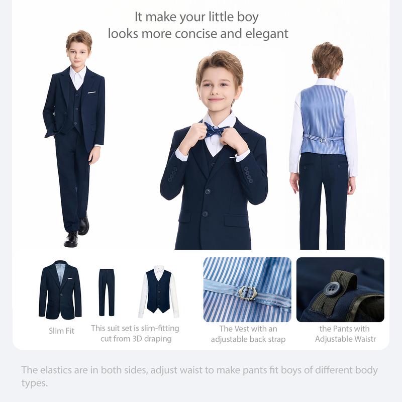 🎉Limited Time 50% OFF🔥8 Piece Boys Suit Set, Formal Slim Fit Boys Suit