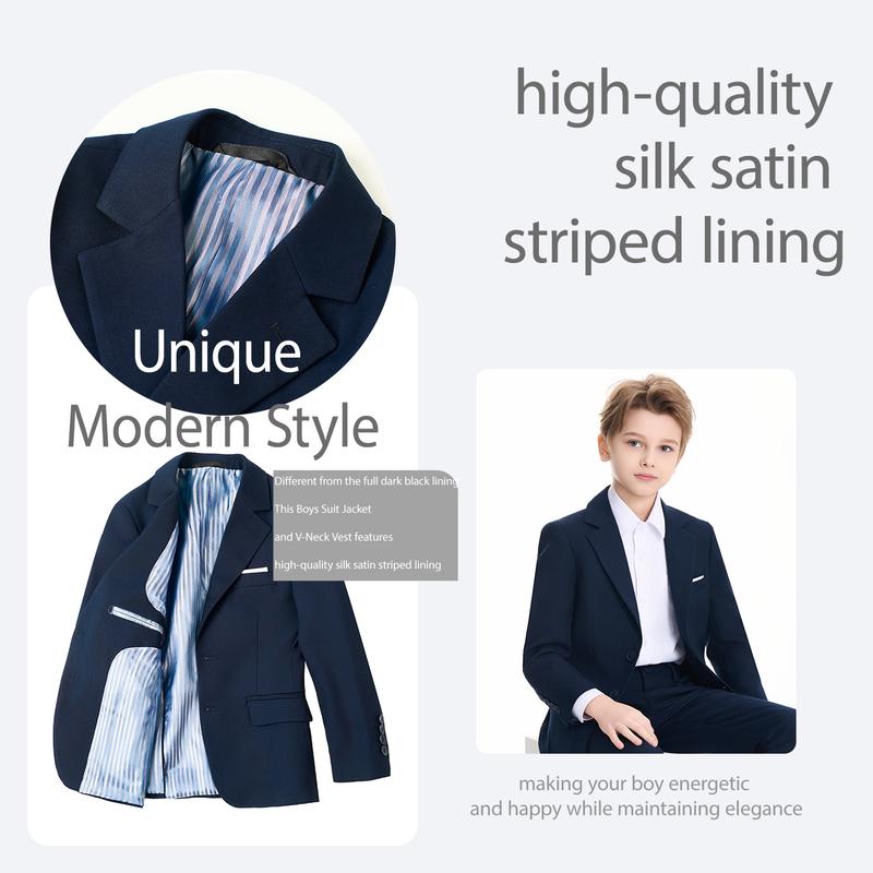 🎉Limited Time 50% OFF🔥8 Piece Boys Suit Set, Formal Slim Fit Boys Suit
